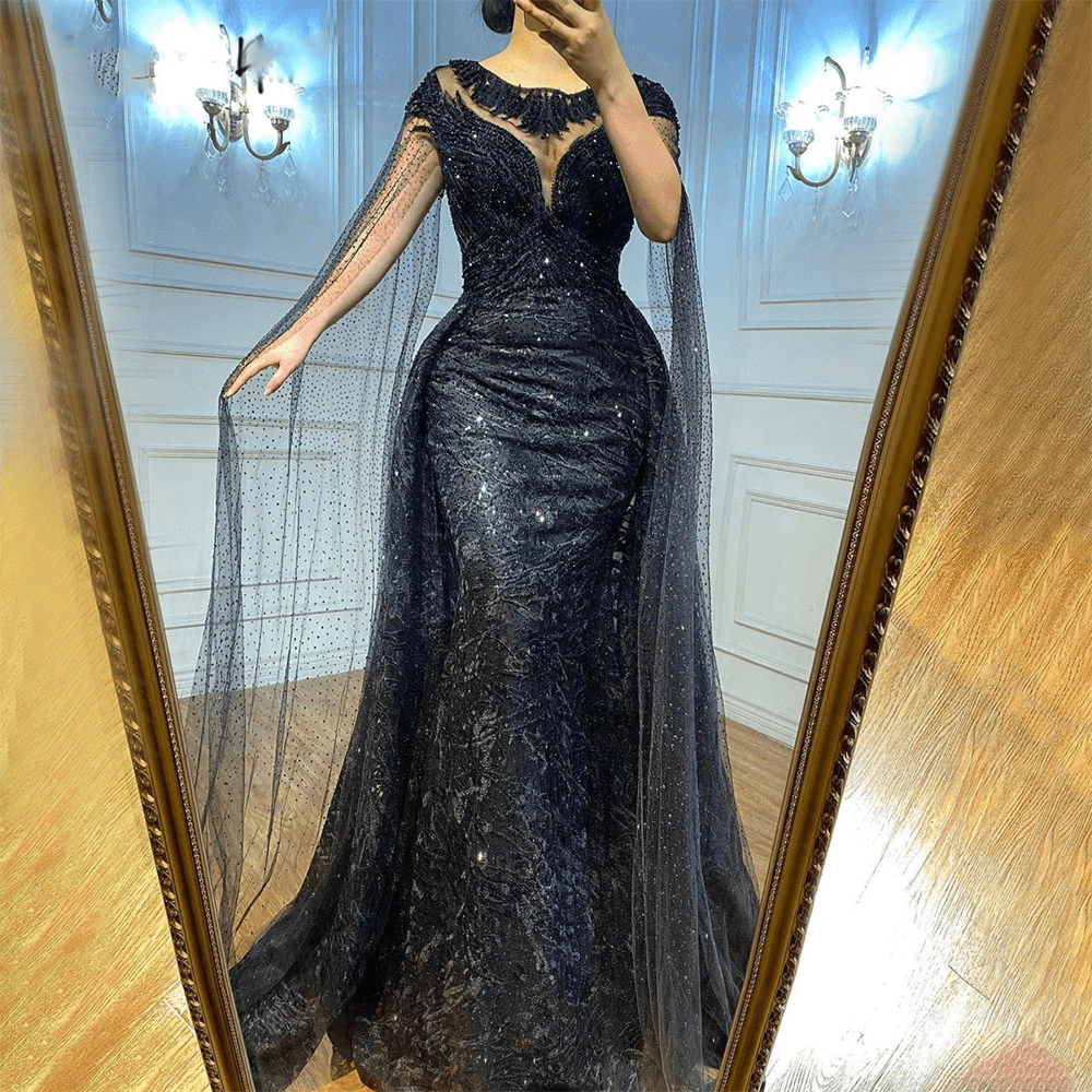 Pin by Margarida on Vestidos | Nigerian lace styles dress, Black mermaid  prom dress, Elegant dresses long